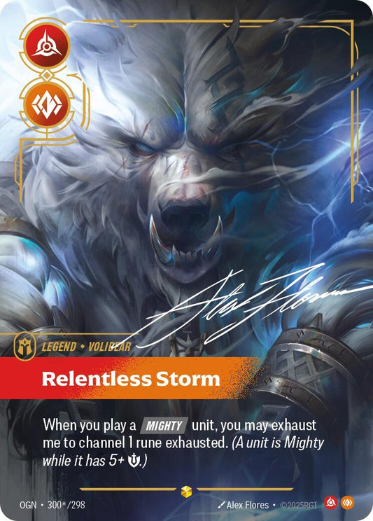 Image for Volibear - Relentless Storm (Signature) (300*/298) (Origins) - Riftbound: League of Legends Trading Card Game