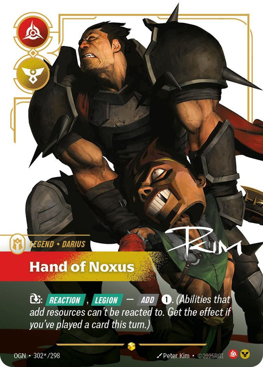 Image for Darius - Hand of Noxus (Signature) (302*/298) (Origins) - Riftbound: League of Legends Trading Card Game