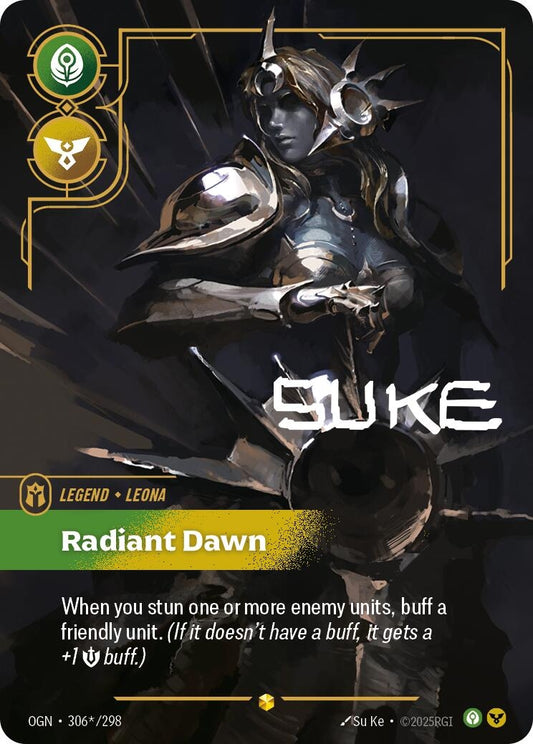 Image for Leona - Radiant Dawn (Signature) (306*/298) (Origins) - Riftbound: League of Legends Trading Card Game