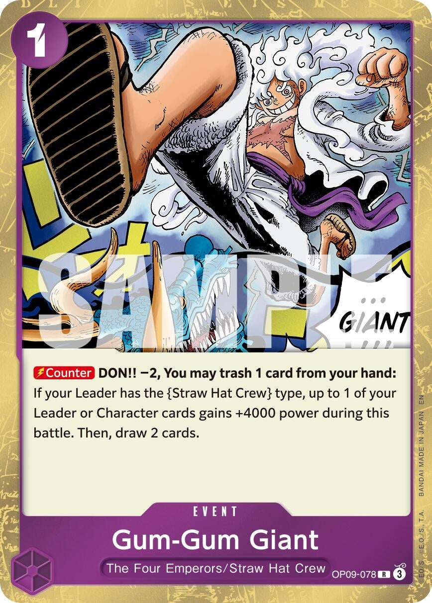 Image for Gum-Gum Giant (Reprint) (OP09-078) (Premium Booster -The Best- Vol. 2) - One Piece Card Game