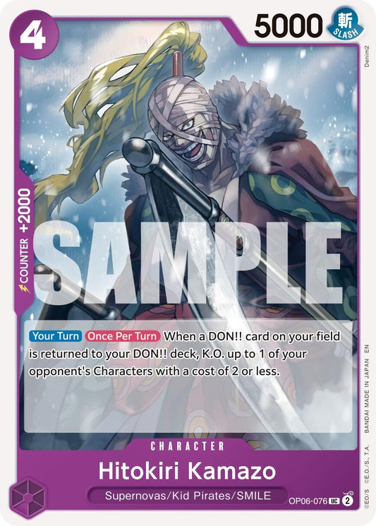 Image for Hitokiri Kamazo (Reprint) (OP06-076) (Premium Booster -The Best- Vol. 2) - One Piece Card Game