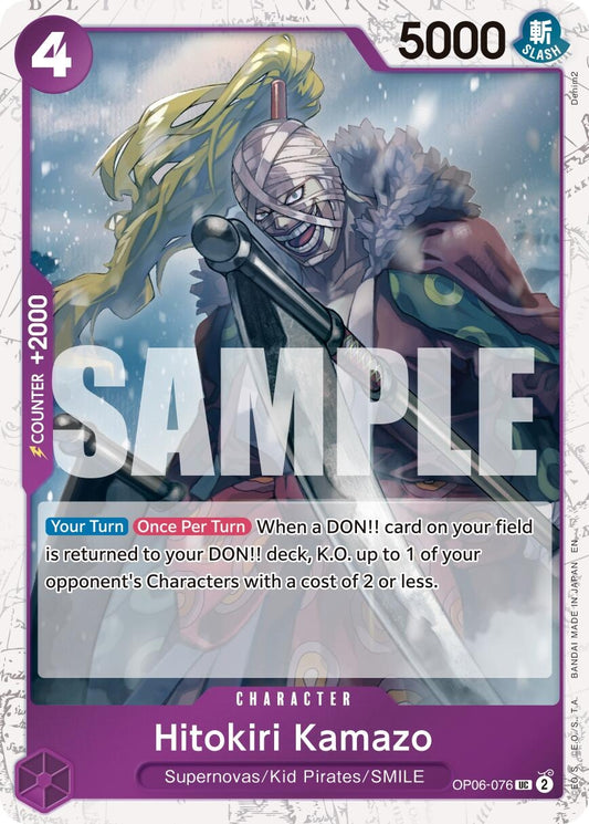 Image for Hitokiri Kamazo (Pirate Foil) (OP06-076) (Premium Booster -The Best- Vol. 2) - One Piece Card Game