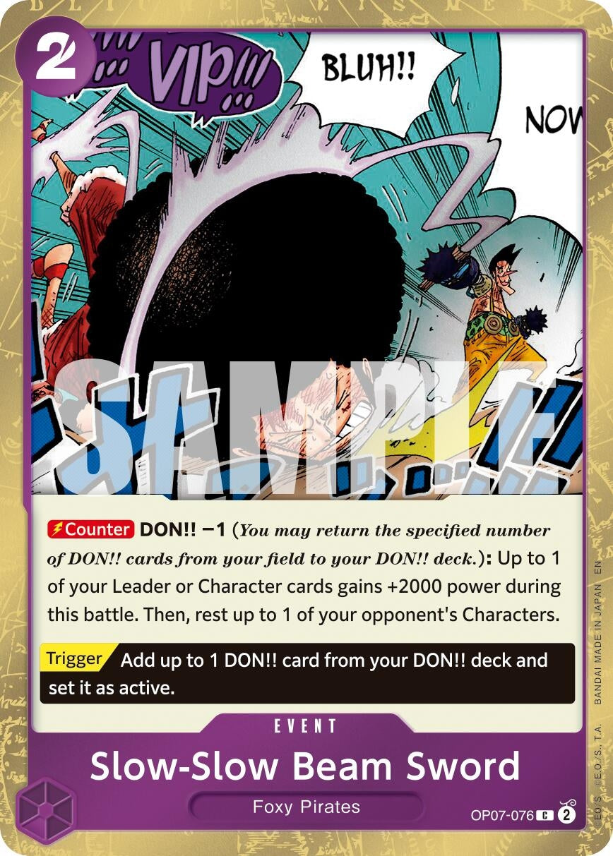 Image for Slow-Slow Beam Sword (Pirate Foil) (OP07-076) (Premium Booster -The Best- Vol. 2) - One Piece Card Game