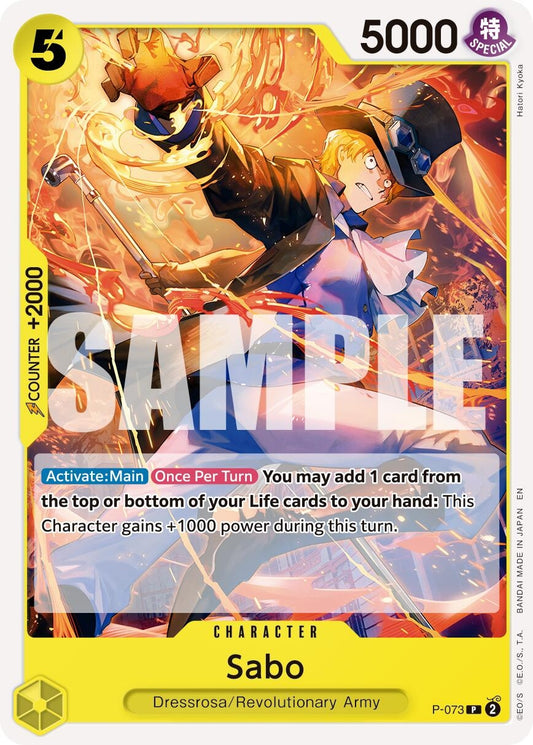 Image for Sabo - P-073 (Pirate Foil) (P-073) (Premium Booster -The Best- Vol. 2) - One Piece Card Game
