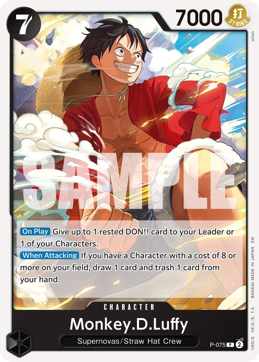 Image for Monkey.D.Luffy - P-075 (Pirate Foil) (P-075) (Premium Booster -The Best- Vol. 2) - One Piece Card Game