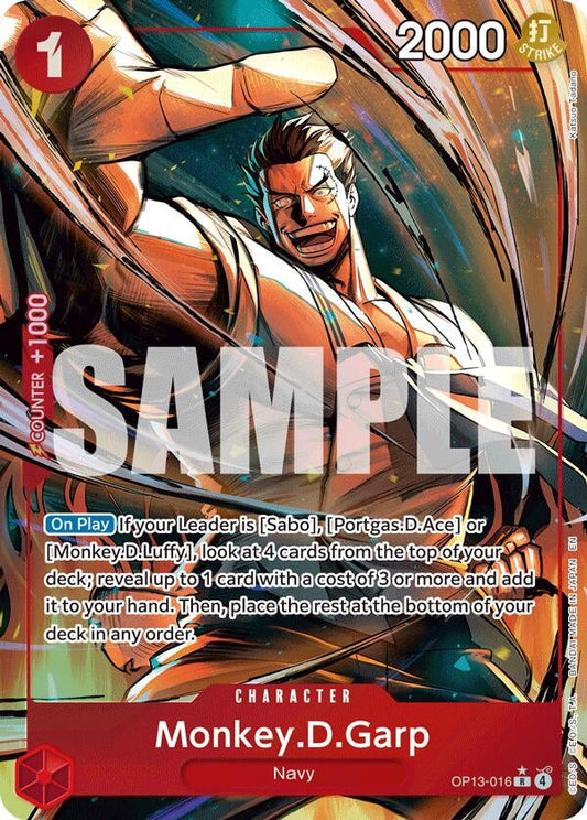 Monkey.D.Garp (Alternate Art) (OP13-016) (Carrying On His Will)