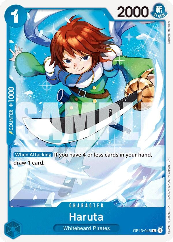 Image for Haruta (OP13-045) (Carrying On His Will) - One Piece Card Game