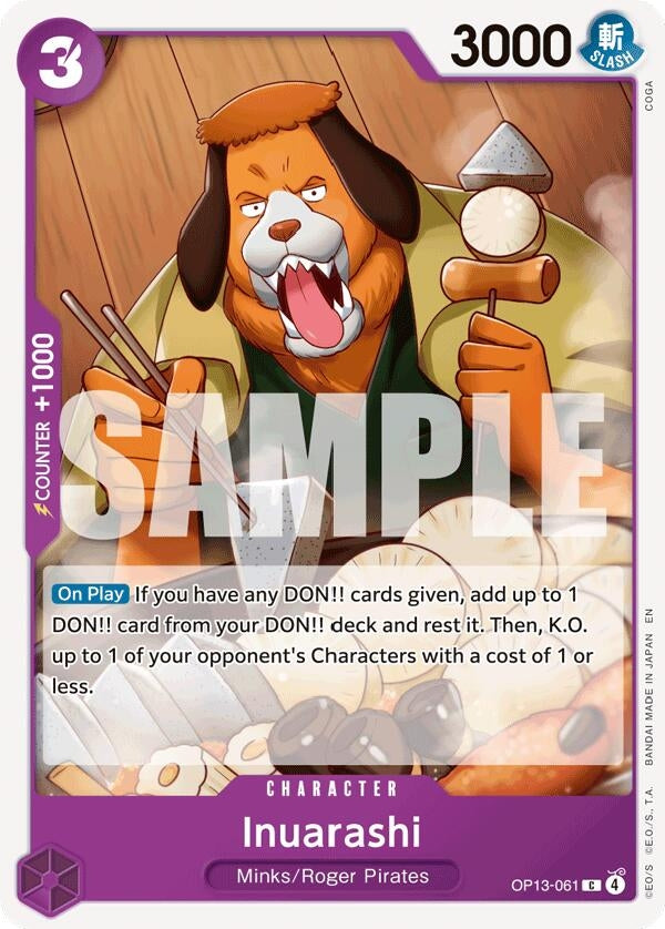 Image for Inuarashi (Carrying On His Will) - One Piece Card Game