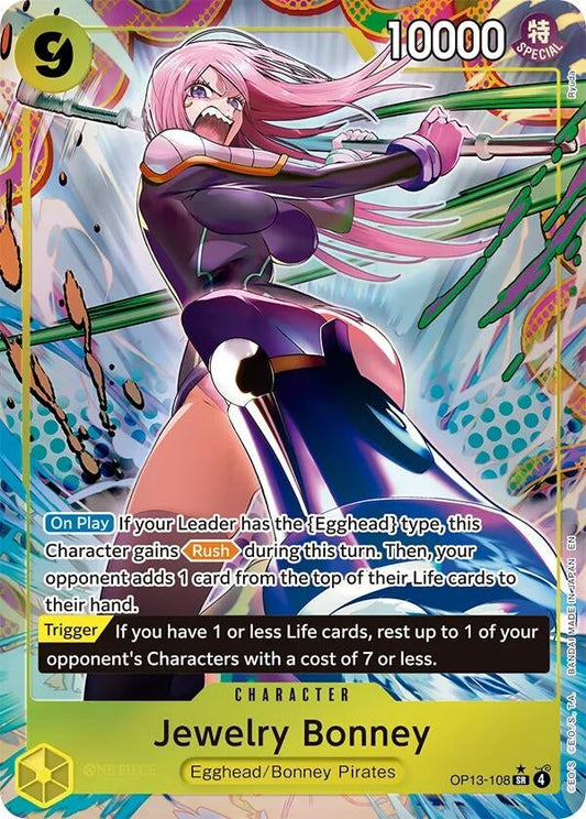 Jewelry Bonney (108) (Alternate Art) (OP13-108) (Carrying On His Will)