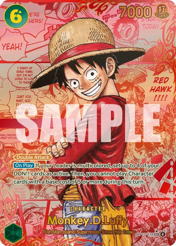 Monkey.D.Luffy (118) (Red Super Alternate Art) (OP13-118) (Carrying On His Will)