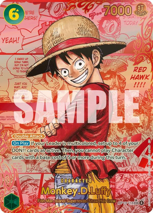Monkey.D.Luffy (118) (Red Super Alternate Art) (OP13-118) (Carrying On His Will)
