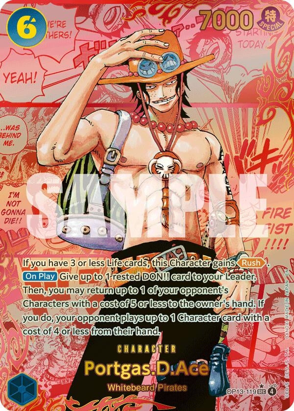 Portgas.D.Ace (119) (Red Super Alternate Art) (OP13-119) (Carrying On His Will)