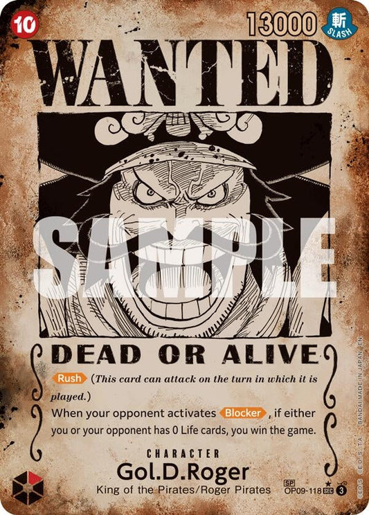 Gol.D.Roger - OP09-118 (SP) (Wanted Poster) (OP09-118) (Carrying On His Will)