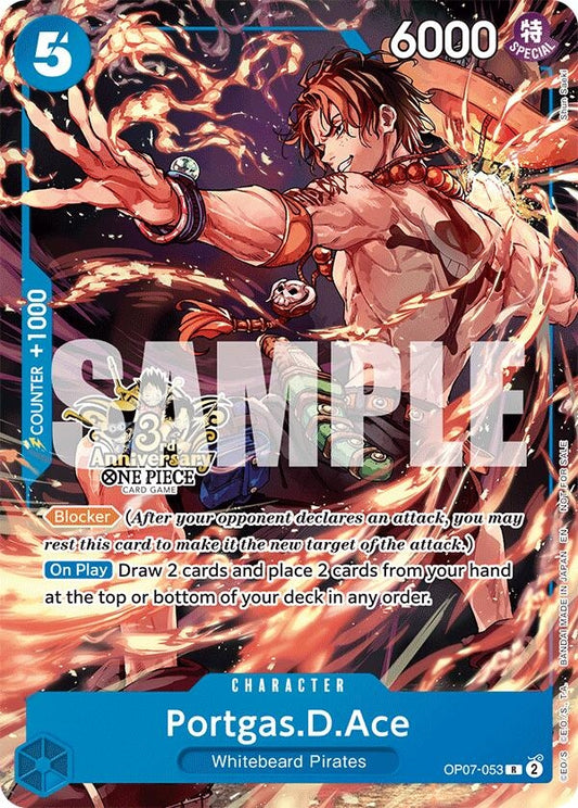 Image for Portgas.D.Ace - OP07-053 (3rd Anniversary Tournament 3 Brothers Pack) (OP07-053) (Carrying On His Will: 3rd Anniversary Tournament Cards) - One Piece Card Game