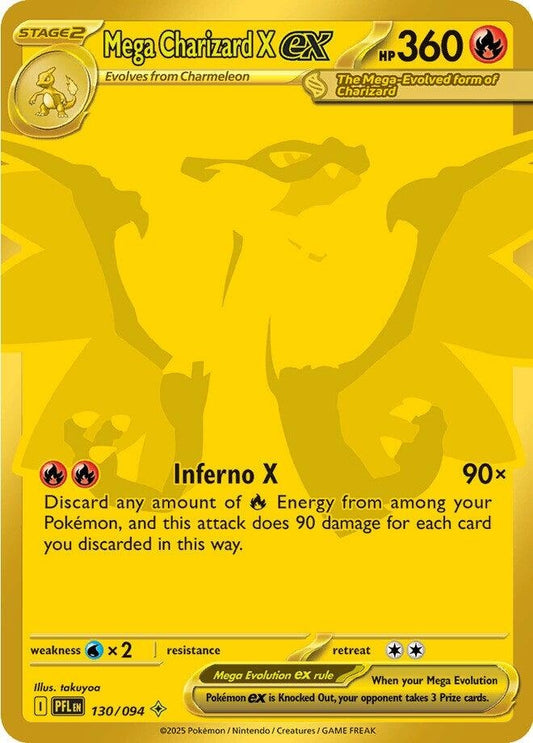 Mega Charizard X ex (130/094) (ME02: Phantasmal Flames)