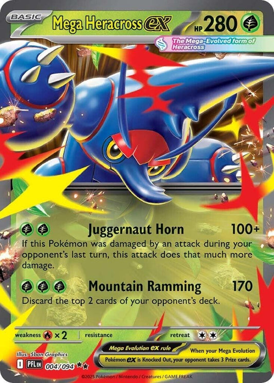 Mega Heracross ex (004/094) [ME02: Phantasmal Flames]