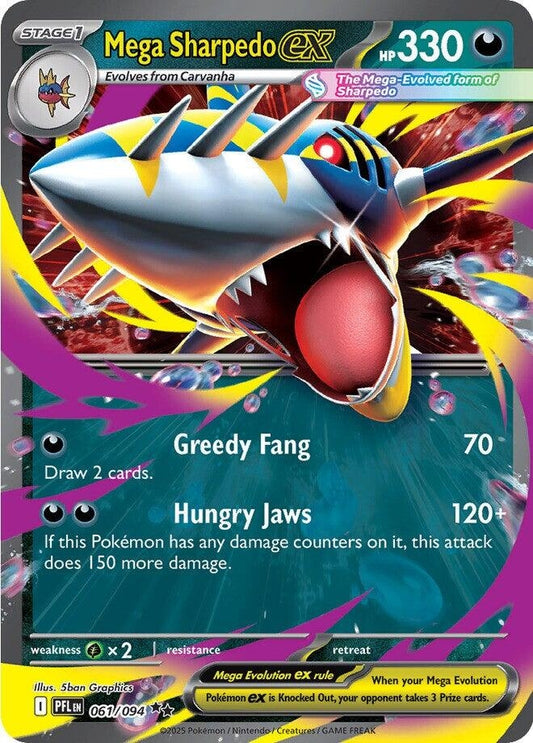 Mega Sharpedo ex (061/094) [ME02: Phantasmal Flames]
