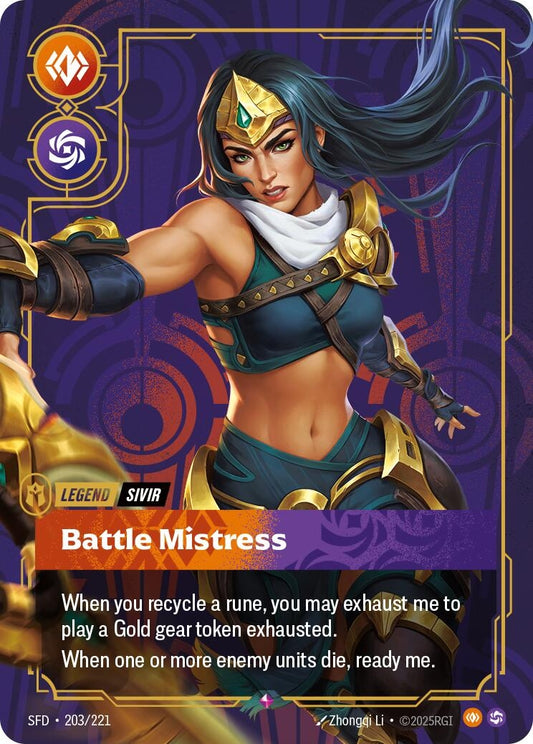 Image for Sivir - Battle Mistress (203/221) (Spiritforged) - Riftbound: League of Legends Trading Card Game