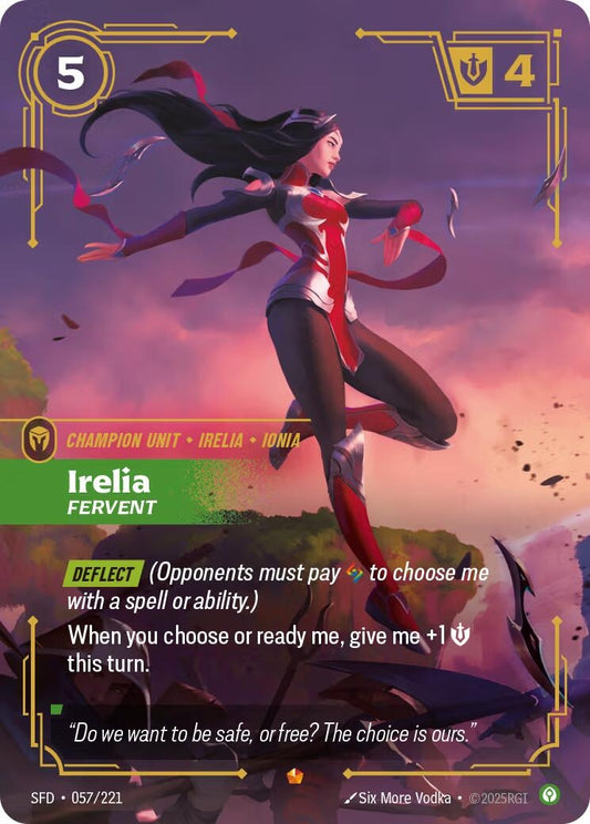 Image for Irelia - Fervent (057/221) (Spiritforged) - Riftbound: League of Legends Trading Card Game