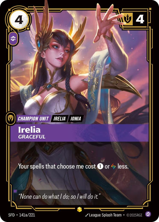 Image for Irelia - Graceful (Alternate Art) (141a/221) (Spiritforged) - Riftbound: League of Legends Trading Card Game