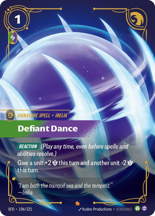 Image for Defiant Dance (196/221) (Spiritforged) - Riftbound: League of Legends Trading Card Game