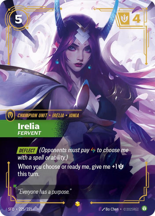 Image for Irelia - Fervent (Overnumbered) (225/221) (Spiritforged) - Riftbound: League of Legends Trading Card Game