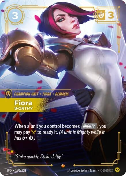 Image for Fiora - Worthy (180/221) (Spiritforged) - Riftbound: League of Legends Trading Card Game
