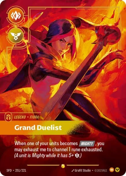 Image for Fiora - Grand Duelist (Overnumbered) (251/221) (Spiritforged) - Riftbound: League of Legends Trading Card Game