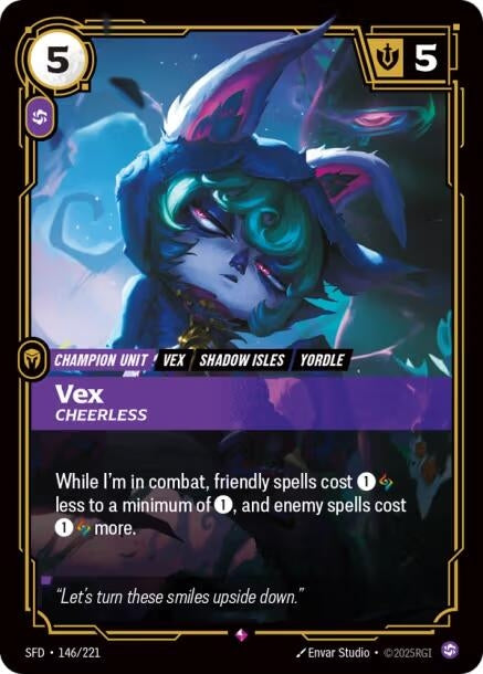 Image for Vex - Cheerless (146/221) (Spiritforged) - Riftbound: League of Legends Trading Card Game