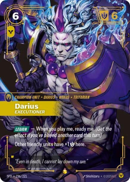 Image for Darius - Executioner (Overnumbered) (236/221) (Spiritforged) - Riftbound: League of Legends Trading Card Game