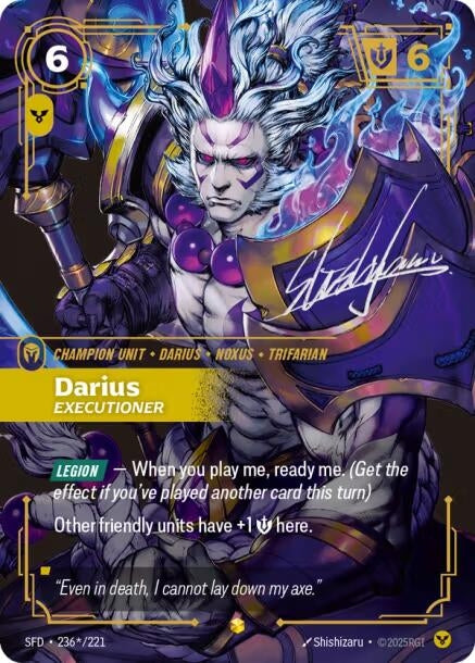 Image for Darius - Executioner (Signature) (236*/221) (Spiritforged) - Riftbound: League of Legends Trading Card Game