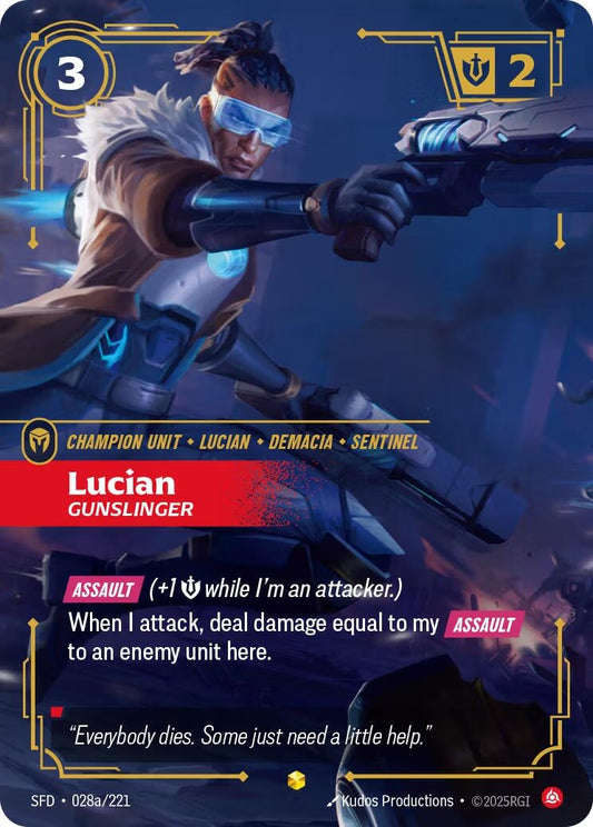 Image for Lucian - Gunslinger (Alternate Art) (028a/221) (Spiritforged) - Riftbound: League of Legends Trading Card Game