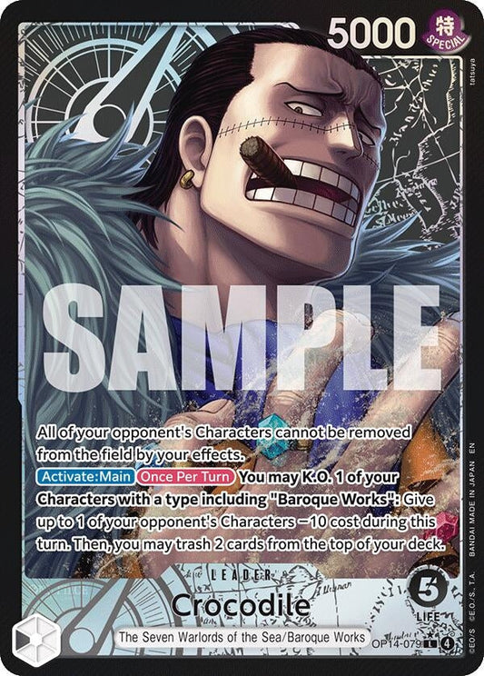 Crocodile - OP14-079 (Alternate Art) (OP14-079) [The Azure Sea's Seven]