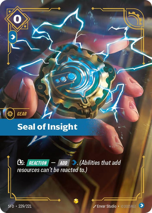 Image for Seal of Insight (Overnumbered) (229/221) (Spiritforged) - Riftbound: League of Legends Trading Card Game