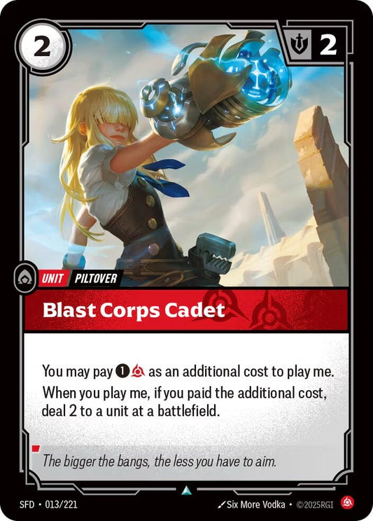Image for Blast Corps Cadet (013/221) (Spiritforged) - Riftbound: League of Legends Trading Card Game