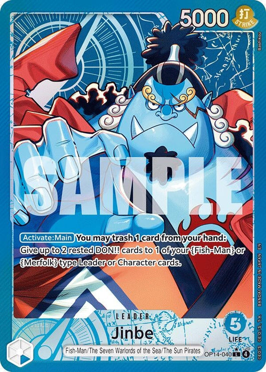 Jinbe - OP14-040 (Alternate Art) (OP14-040) [The Azure Sea's Seven]