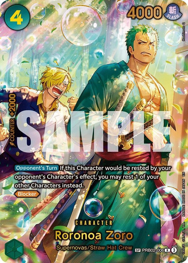 Roronoa Zoro - PRB02-006 (PRB02-006) [The Azure Sea's Seven]