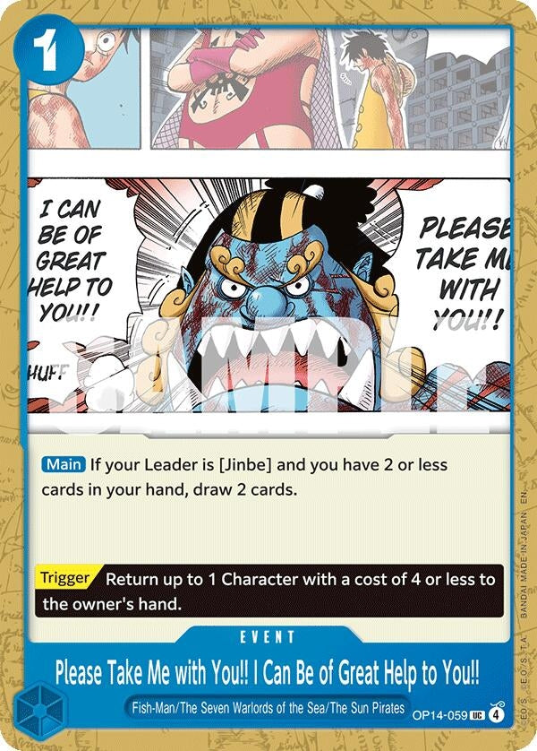 Please Take Me with You!! I Can Be of Great Help to You!! (OP14-059) [The Azure Sea's Seven]