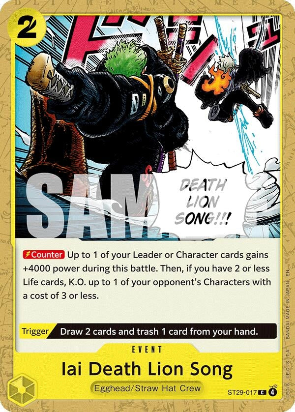 Image for Iai Death Lion Song (ST29-017) - One Piece Card Game