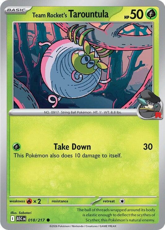 Image for Team Rocket's Tarountula (018/217) (ME: Ascended Heroes) - Pokemon