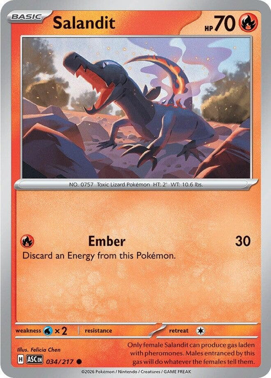 Image for Salandit (034/217) (ME: Ascended Heroes) - Pokemon