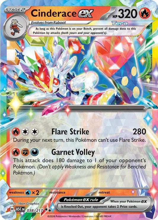 Image for Cinderace ex (038/217) (ME: Ascended Heroes) - Pokemon