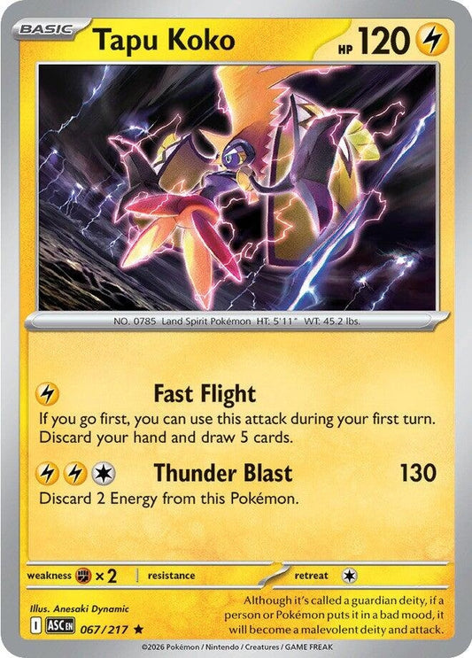 Image for Tapu Koko (067/217) (ME: Ascended Heroes) - Pokemon