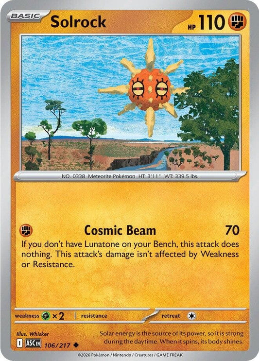 Image for Solrock (106/217) (ME: Ascended Heroes) - Pokemon