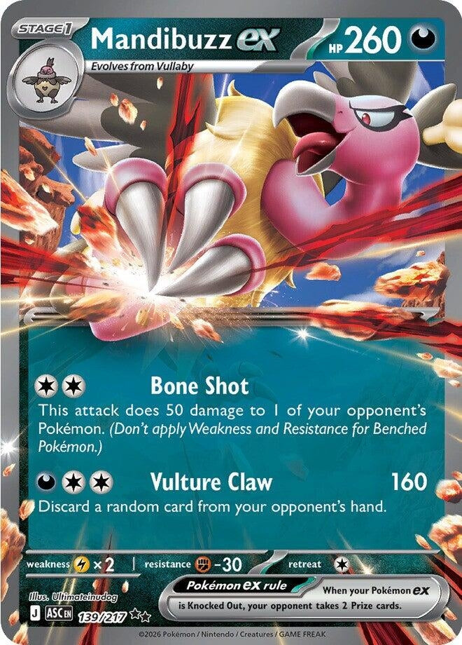Image for Mandibuzz ex (139/217) (ME: Ascended Heroes) - Pokemon