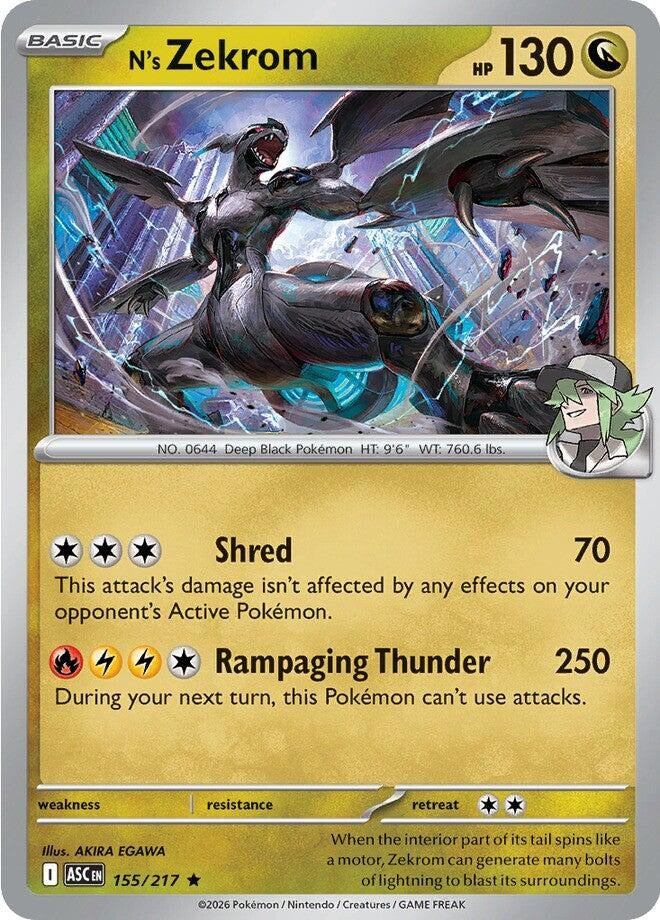 Image for N's Zekrom (155/217) (ME: Ascended Heroes) - Pokemon