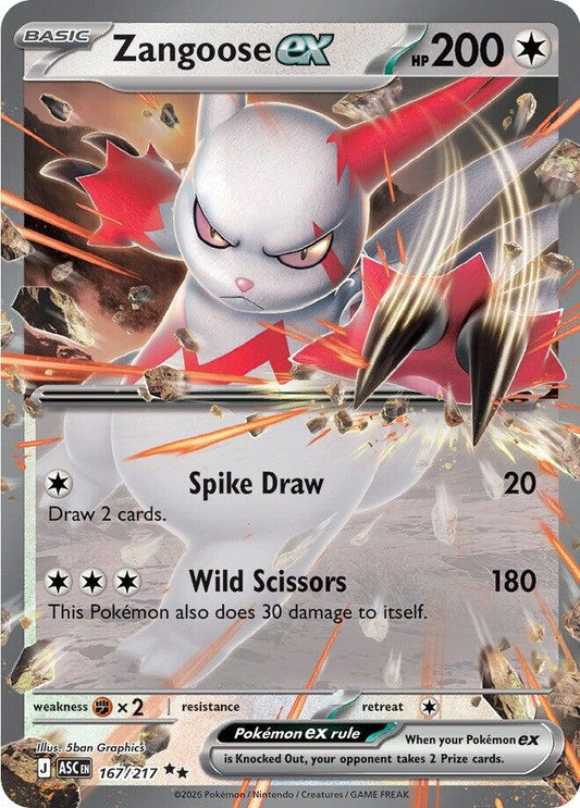 Image for Zangoose ex (167/217) (ME: Ascended Heroes) - Pokemon