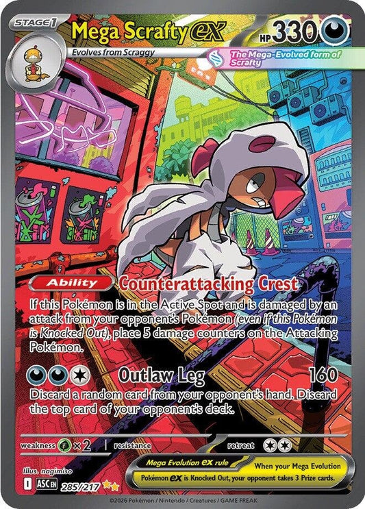 Image for Mega Scrafty ex (285/217) (ME: Ascended Heroes) - Pokemon