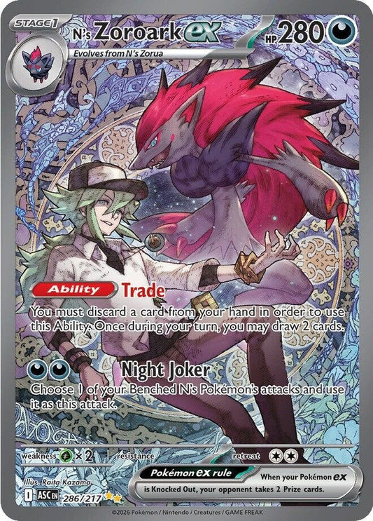 Image for N's Zoroark ex (286/217) (ME: Ascended Heroes) - Pokemon