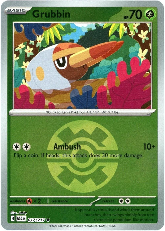 Image for Grubbin (Quick Ball) (017/217) (ME: Ascended Heroes) - Pokemon